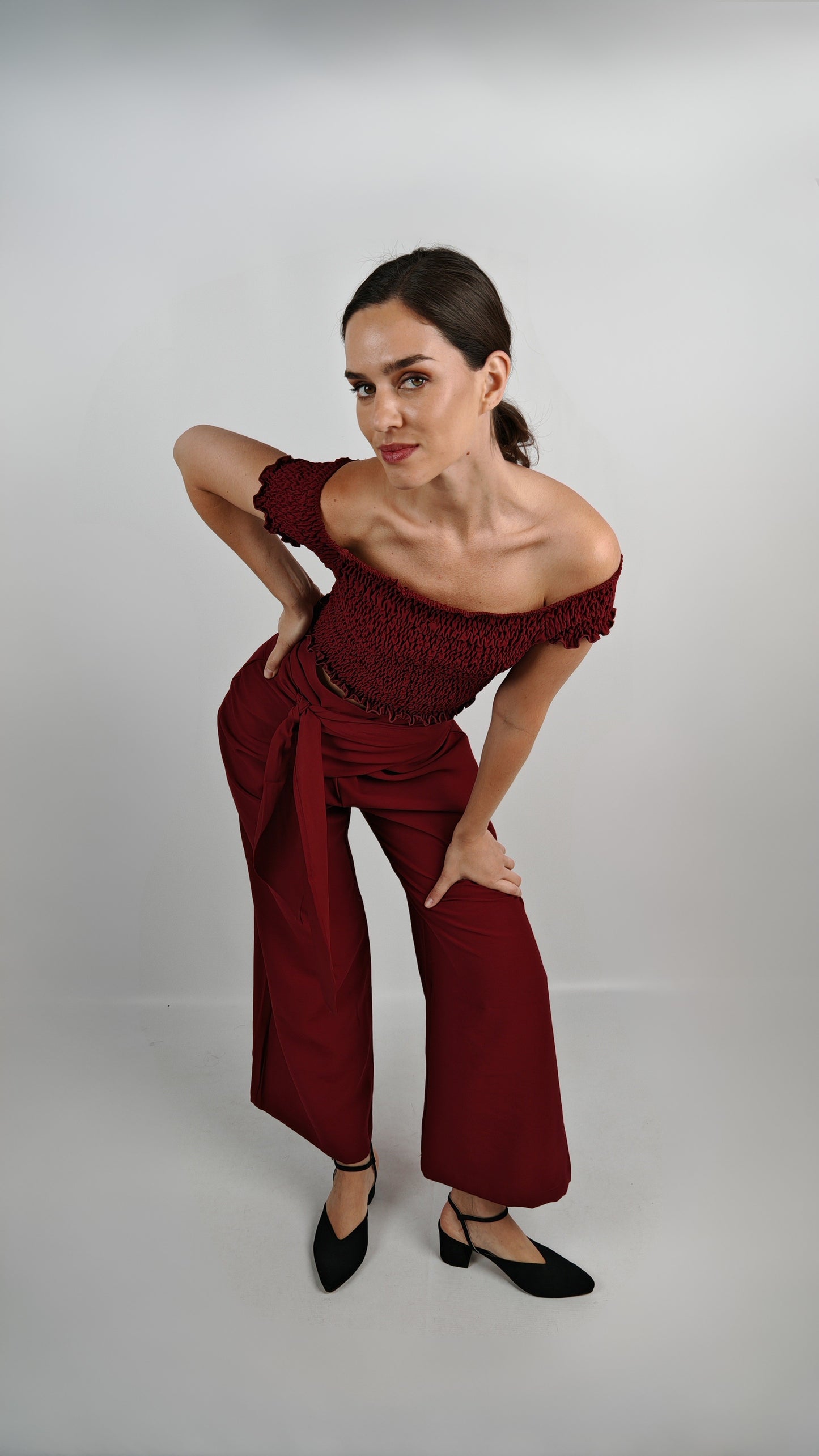 Blusa Ana Cupro Burdeo