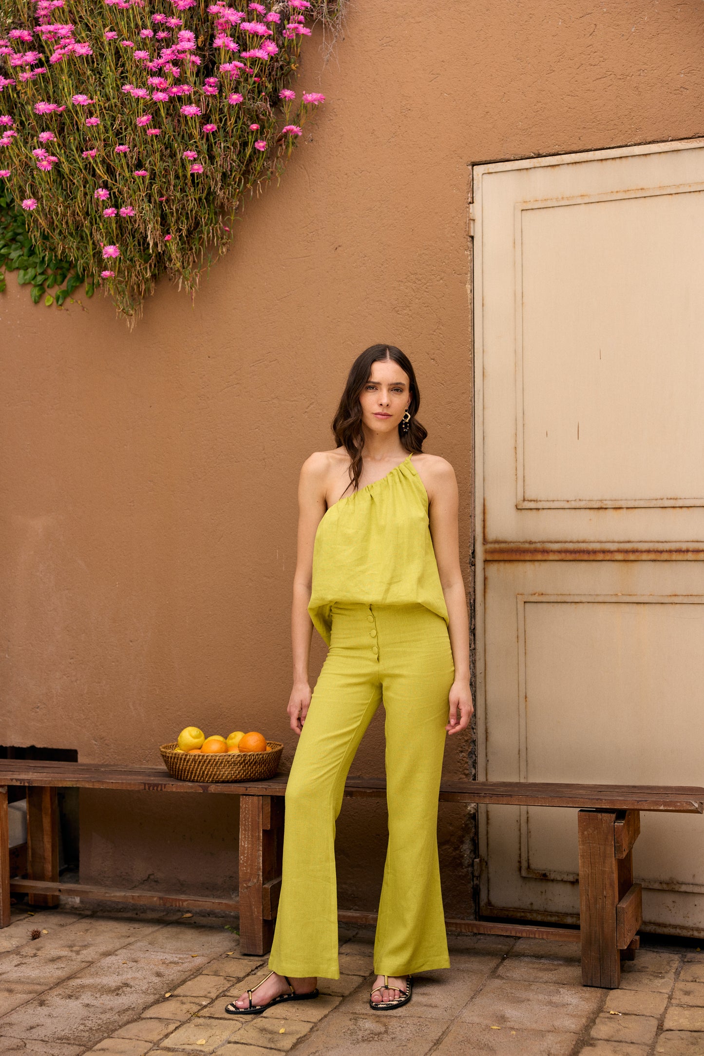 BLUSA LINO SOFIA VERDE