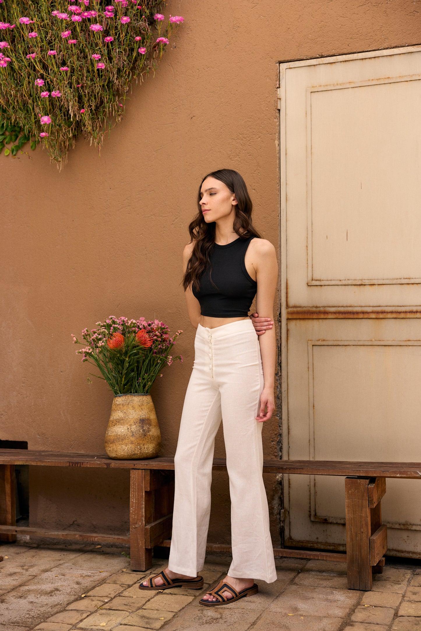 PANTALÓN LINO ESTELA CRUDO