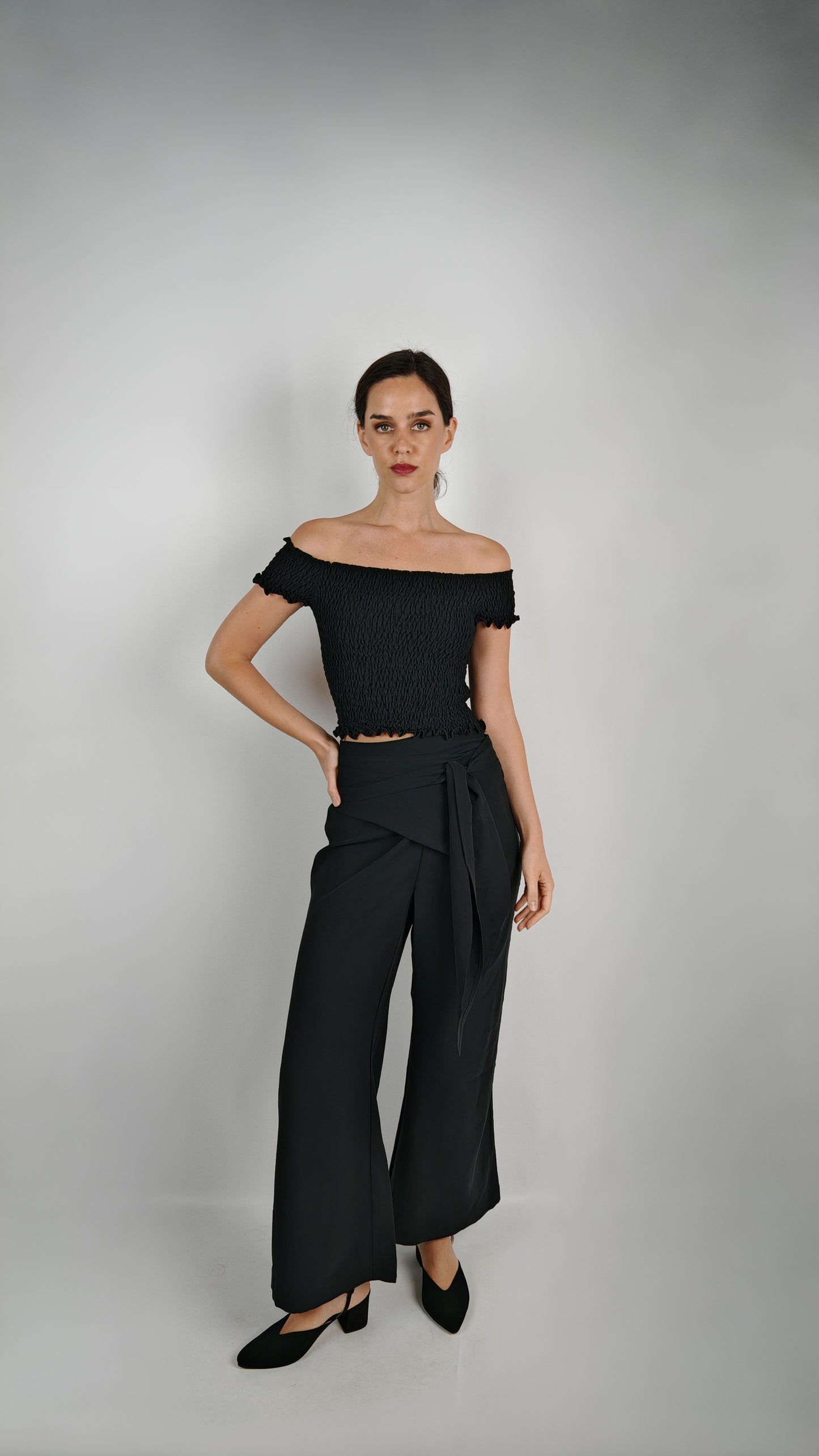 Pantalón Sara Cupro Negro