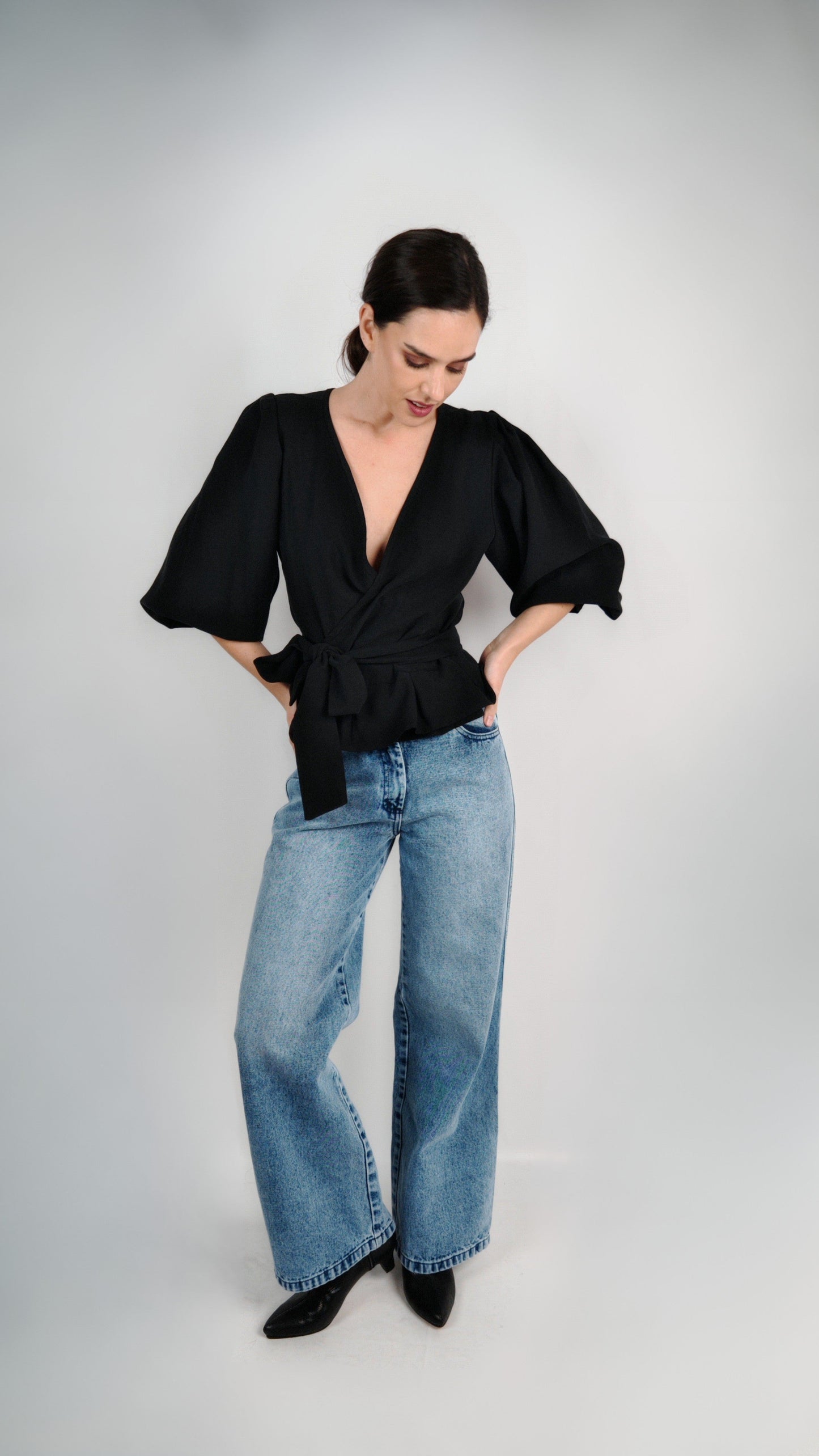 Blusa Carolina Cupro Negra