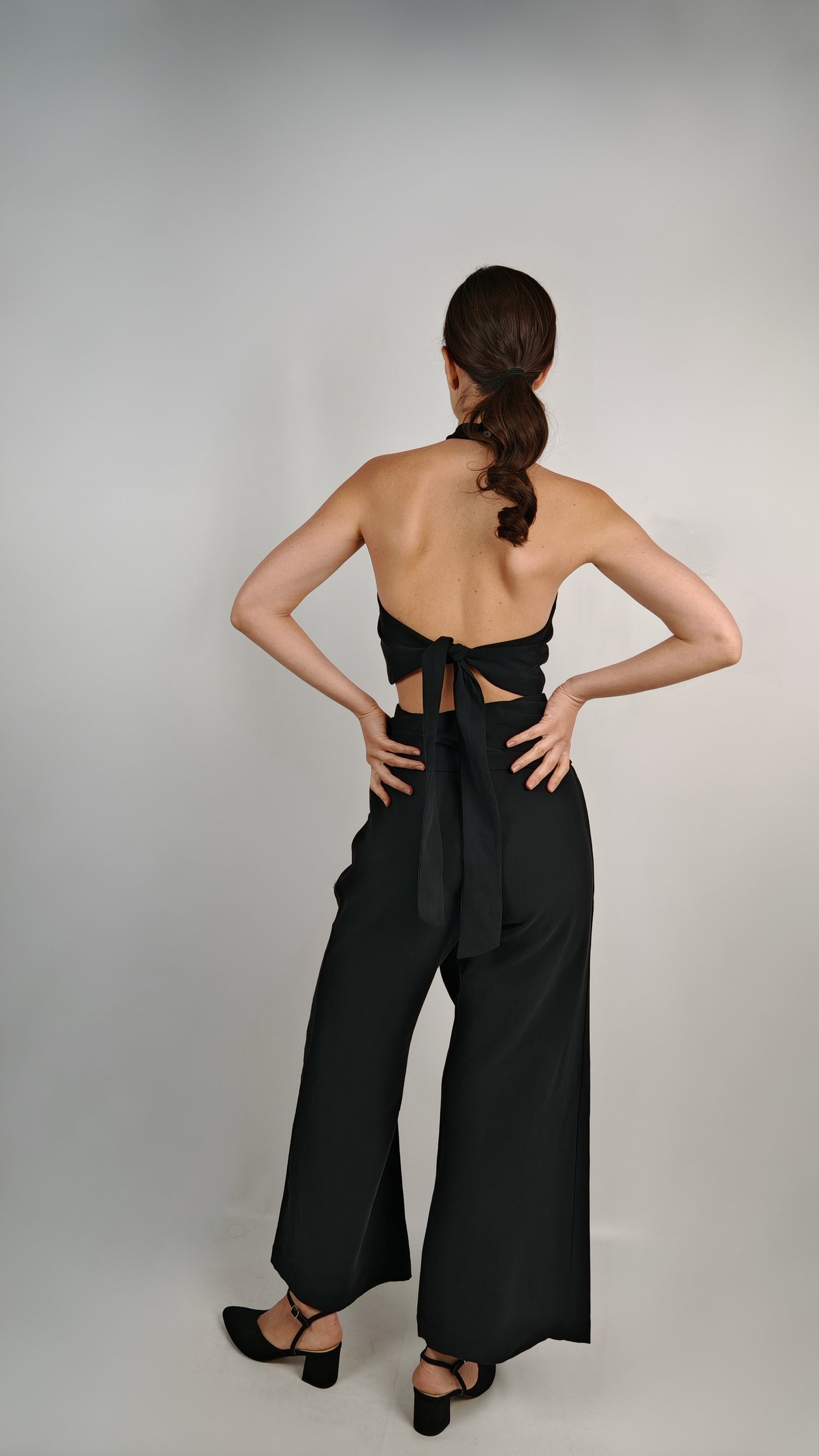 Top Matilda Cupro Negro