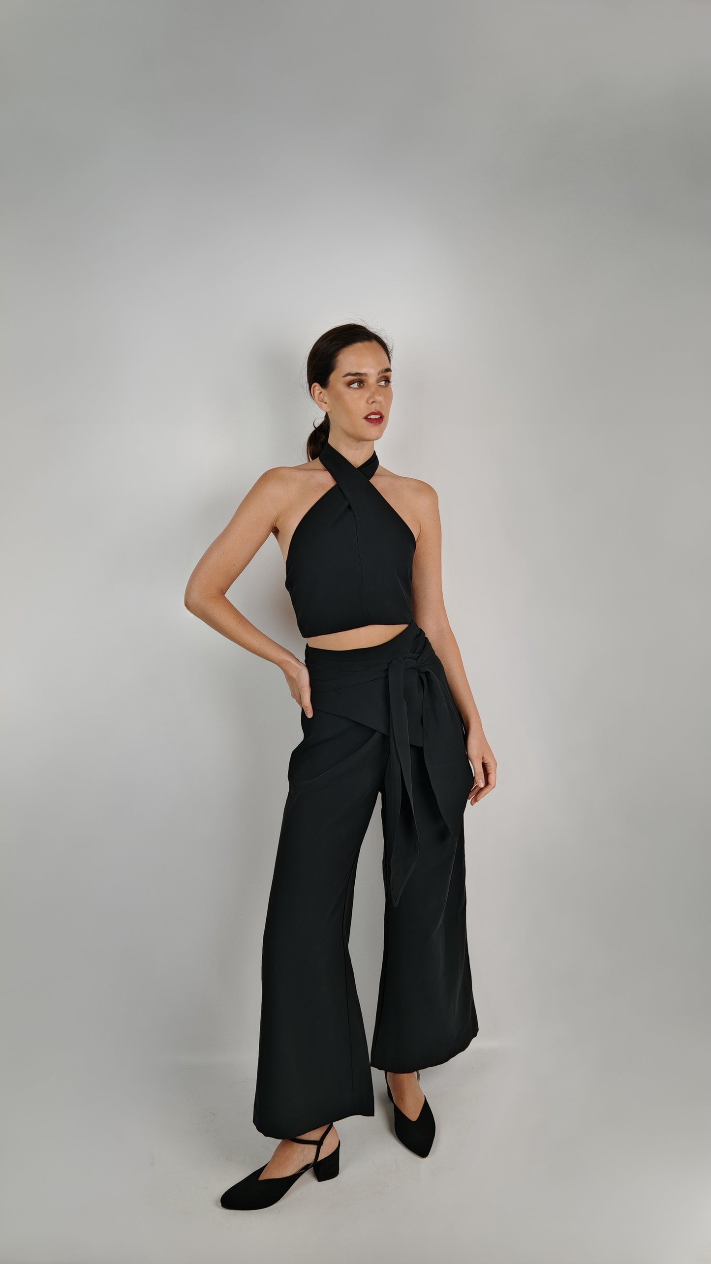 Top Matilda Cupro Negro