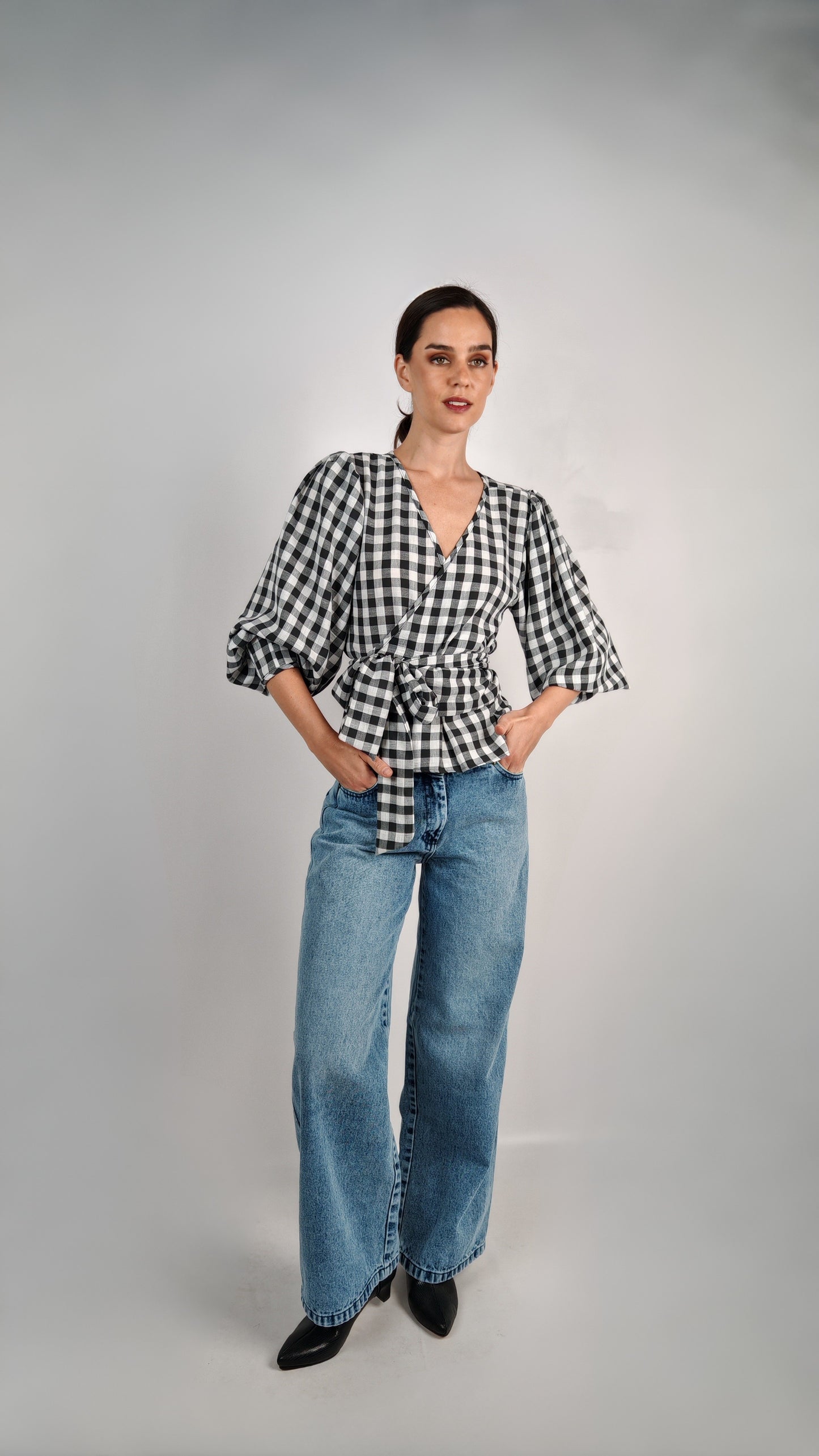 Blusa Carolina Lino Vichy