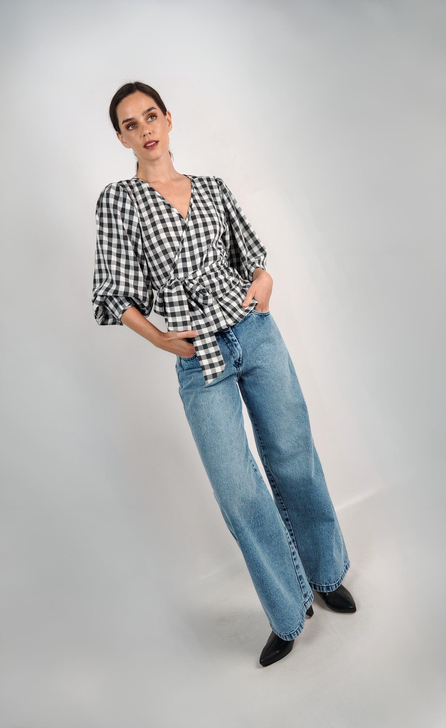 Blusa Carolina Lino Vichy