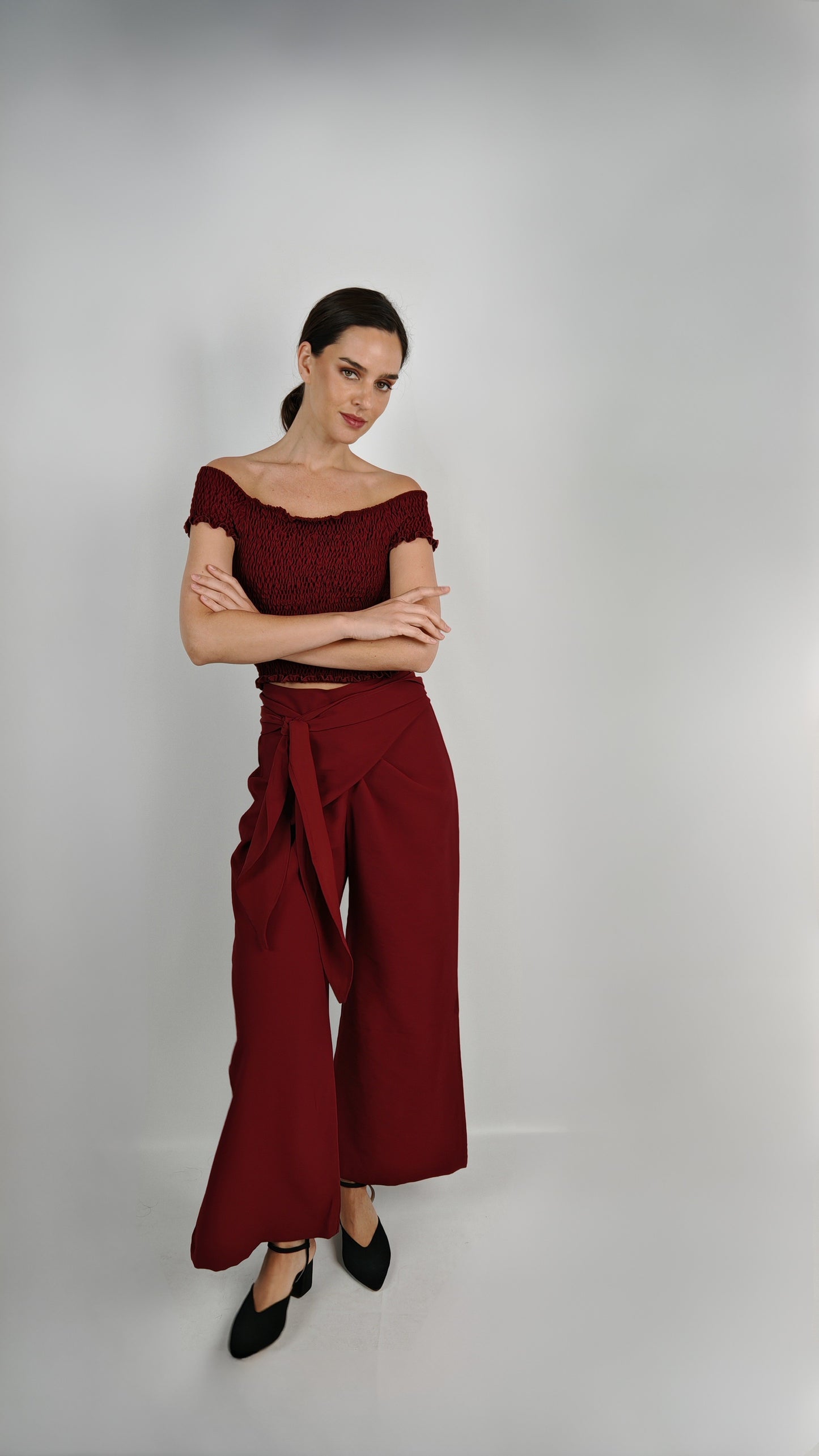 Blusa Ana Cupro Burdeo