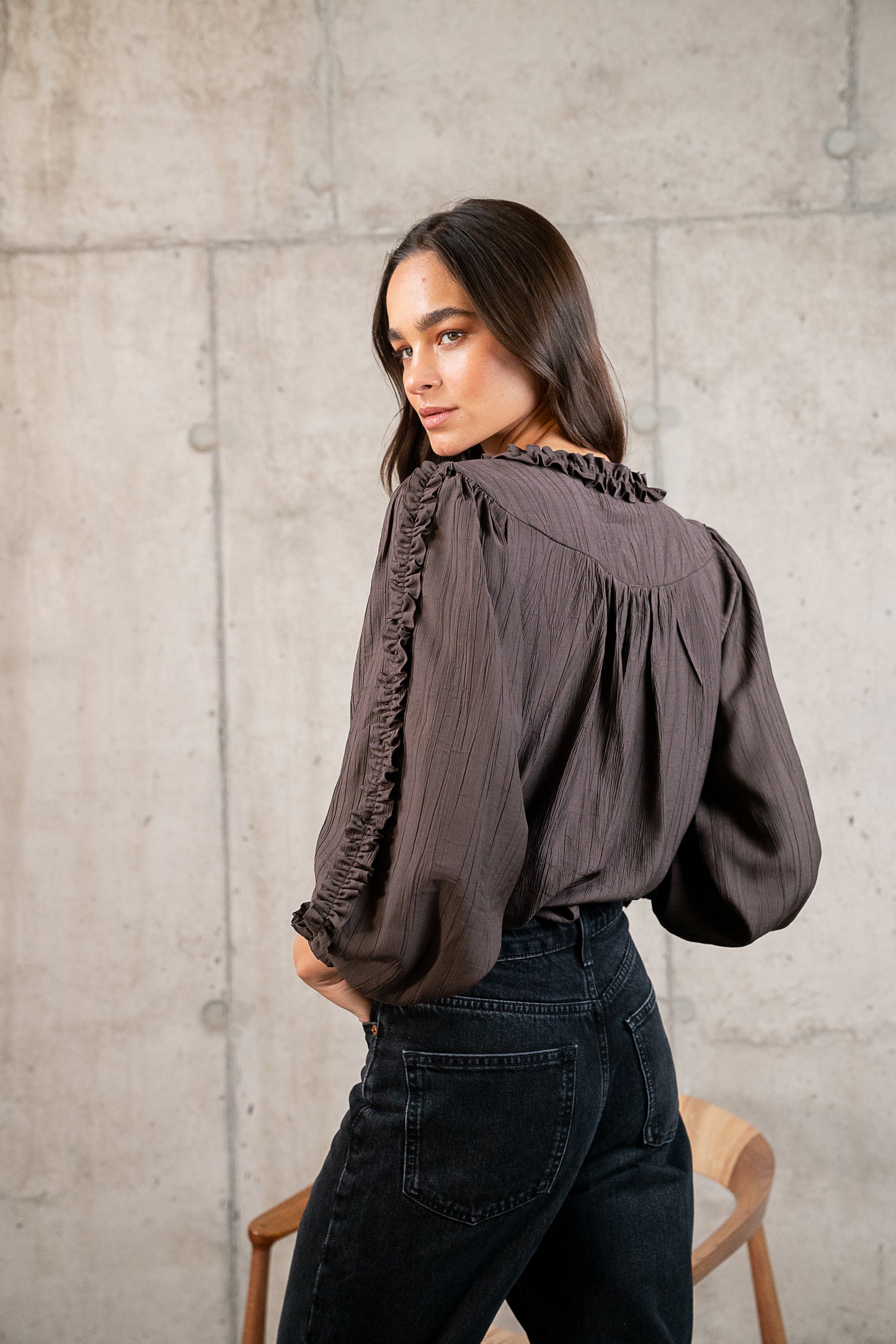 Blusa Julieta Café