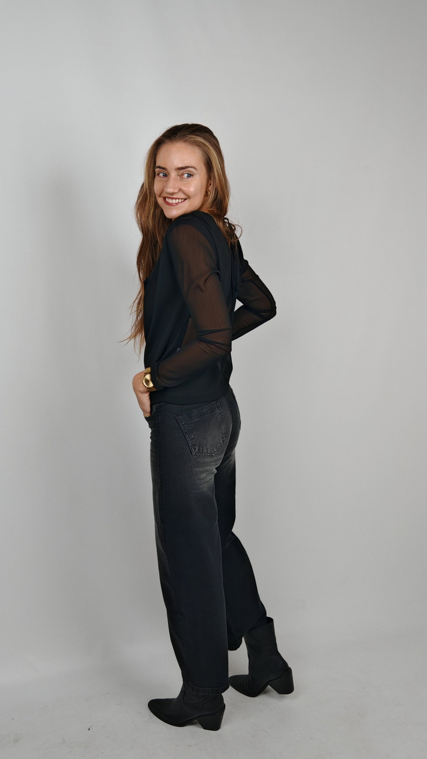 Blusa Violeta Negra