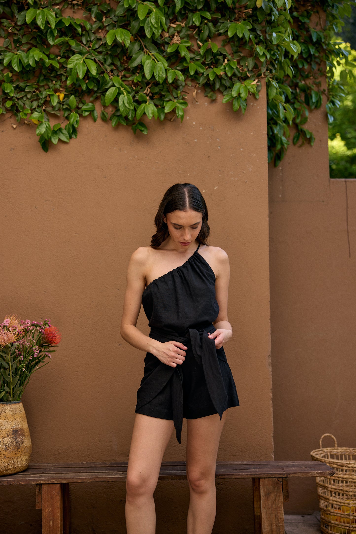 BLUSA LINO SOFIA NEGRA