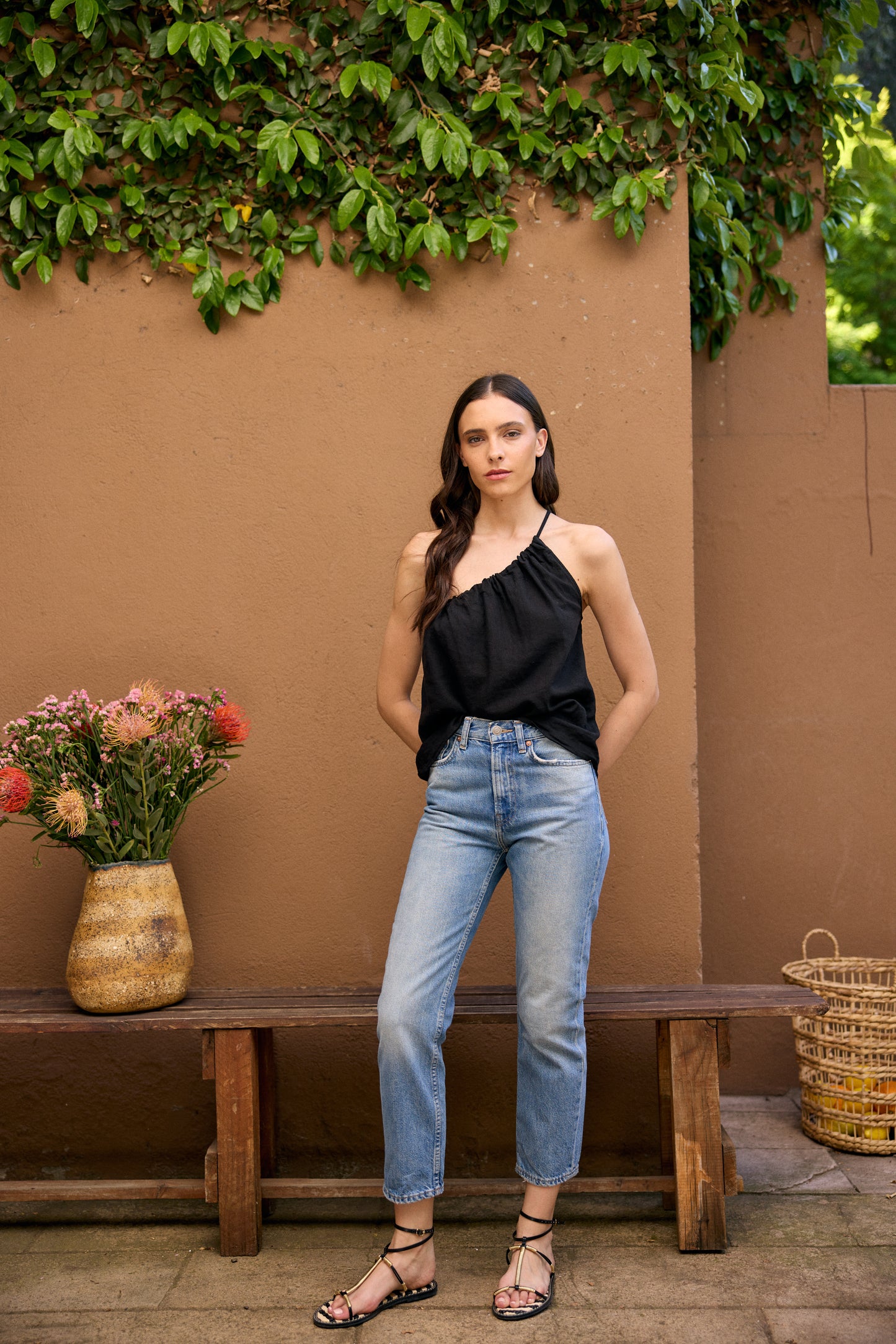 BLUSA LINO SOFIA NEGRA
