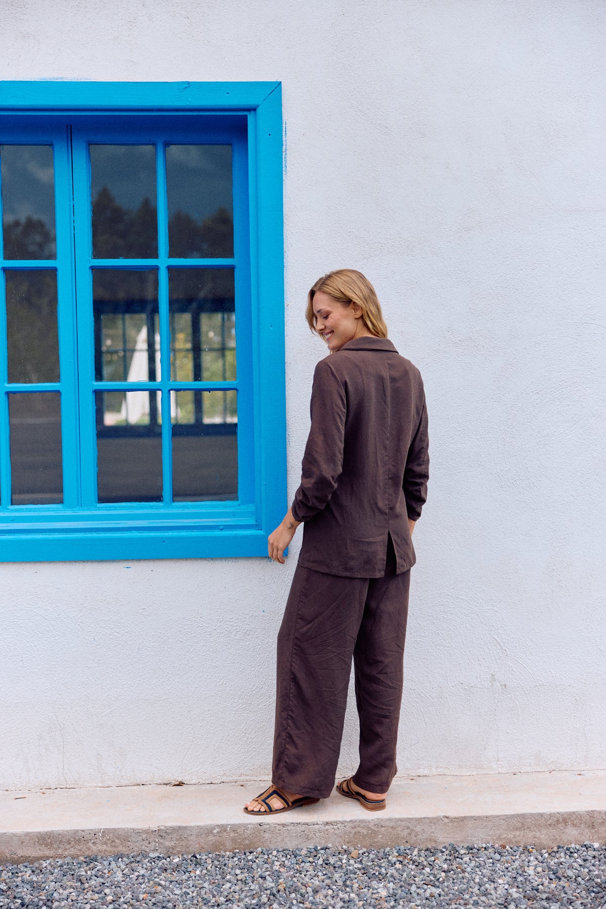 BLAZER TRINIDAD LINO CHOCOLATE