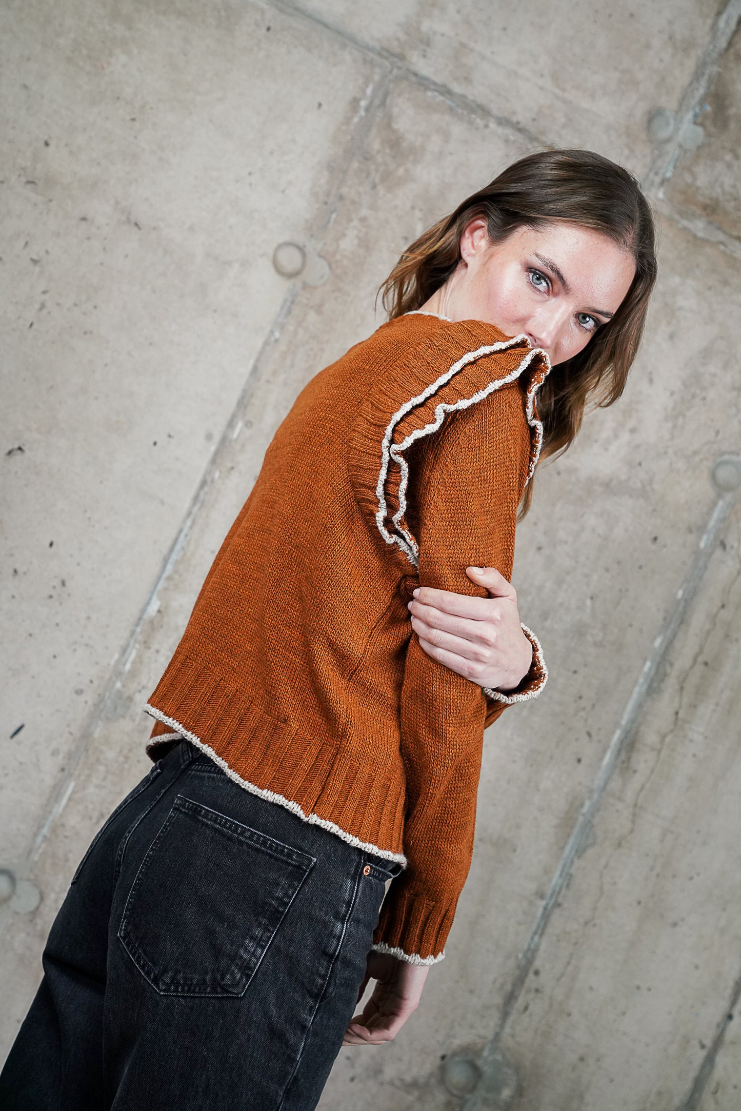 SWEATER LINA CAMEL MADE IN ITALY