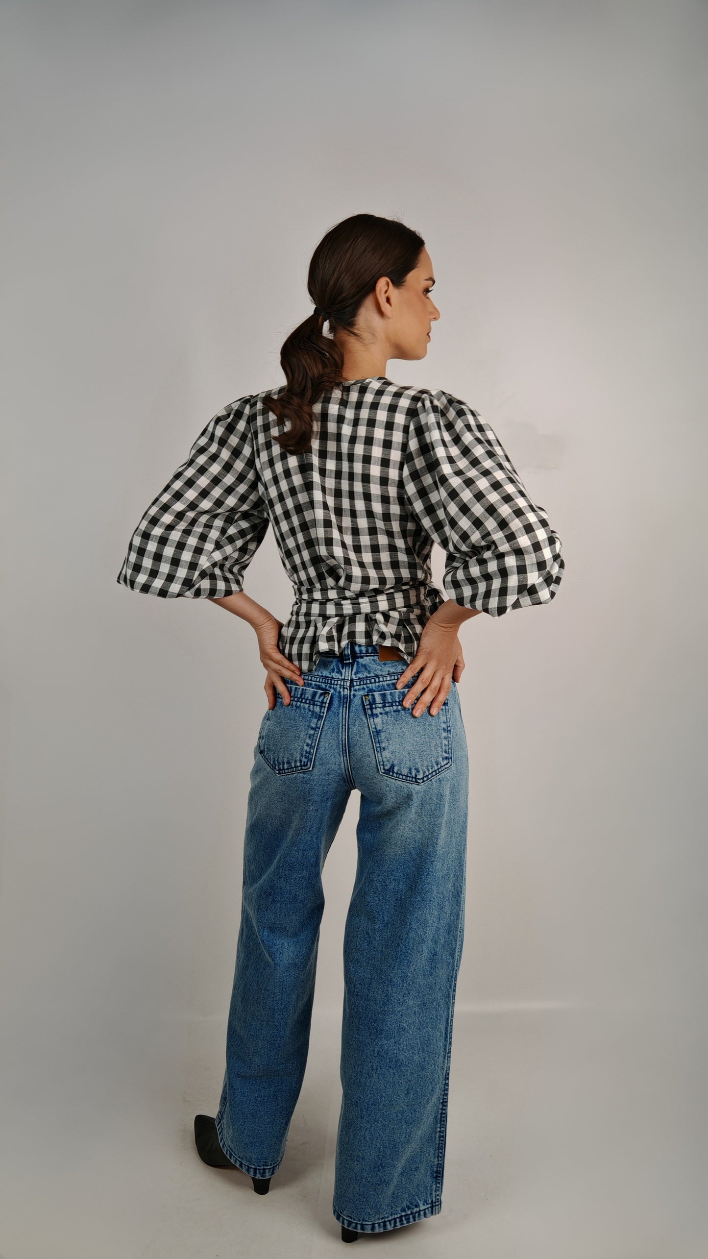 Blusa Carolina Lino Vichy