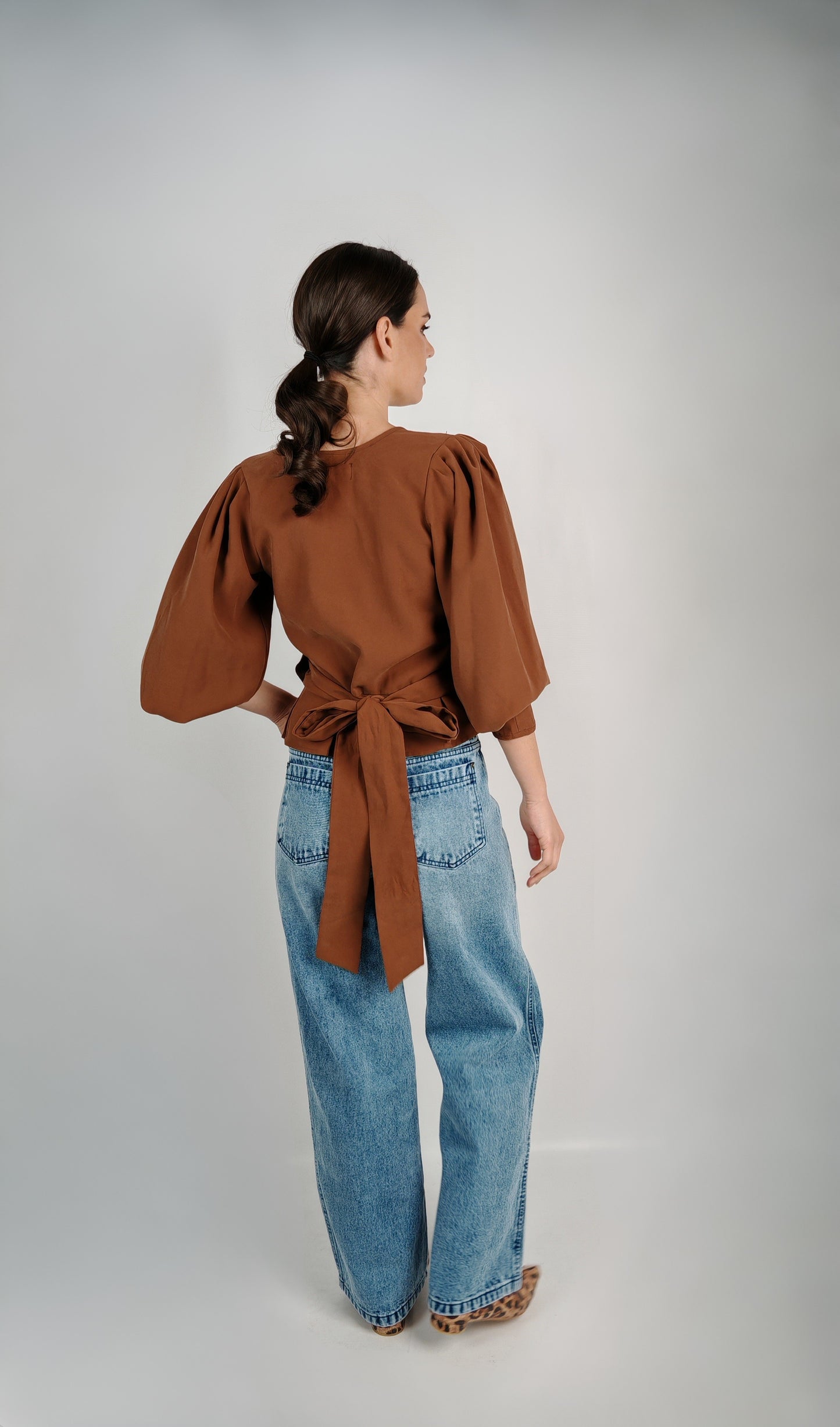 Blusa Carolina Cupro Chocolate
