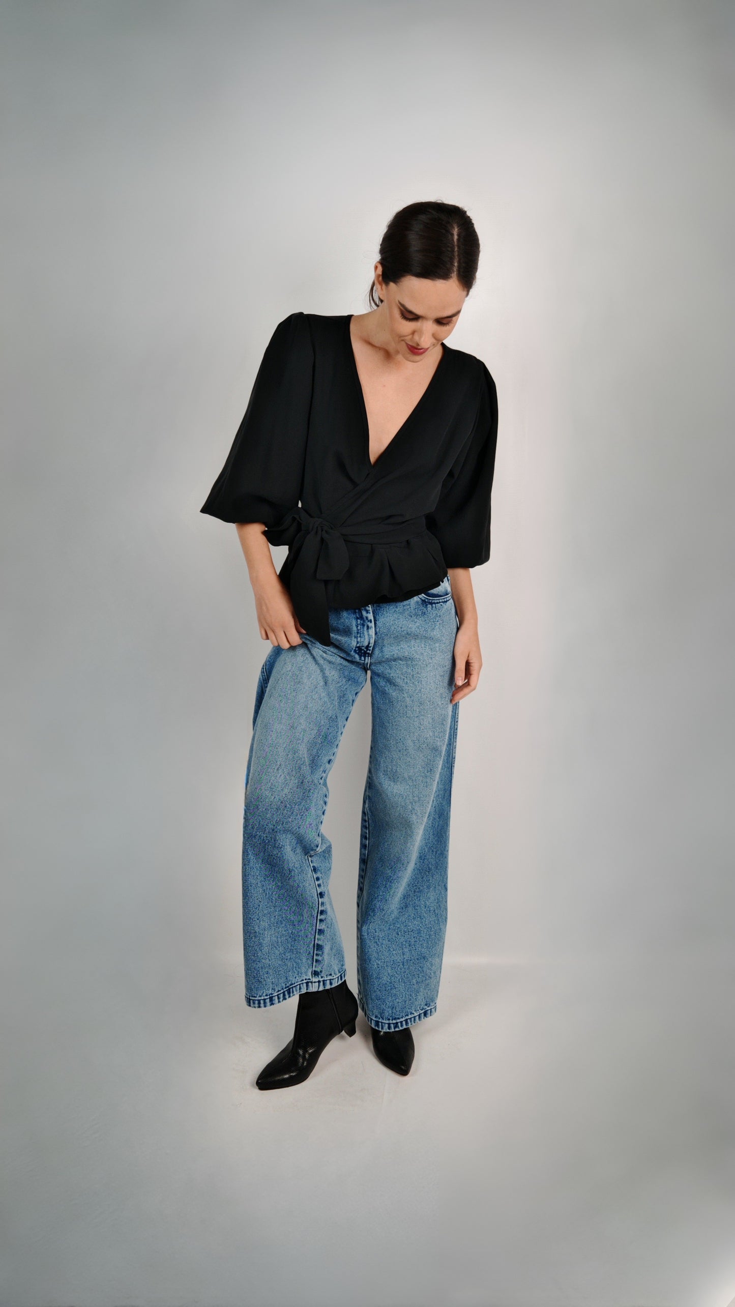 Blusa Carolina Cupro Negra