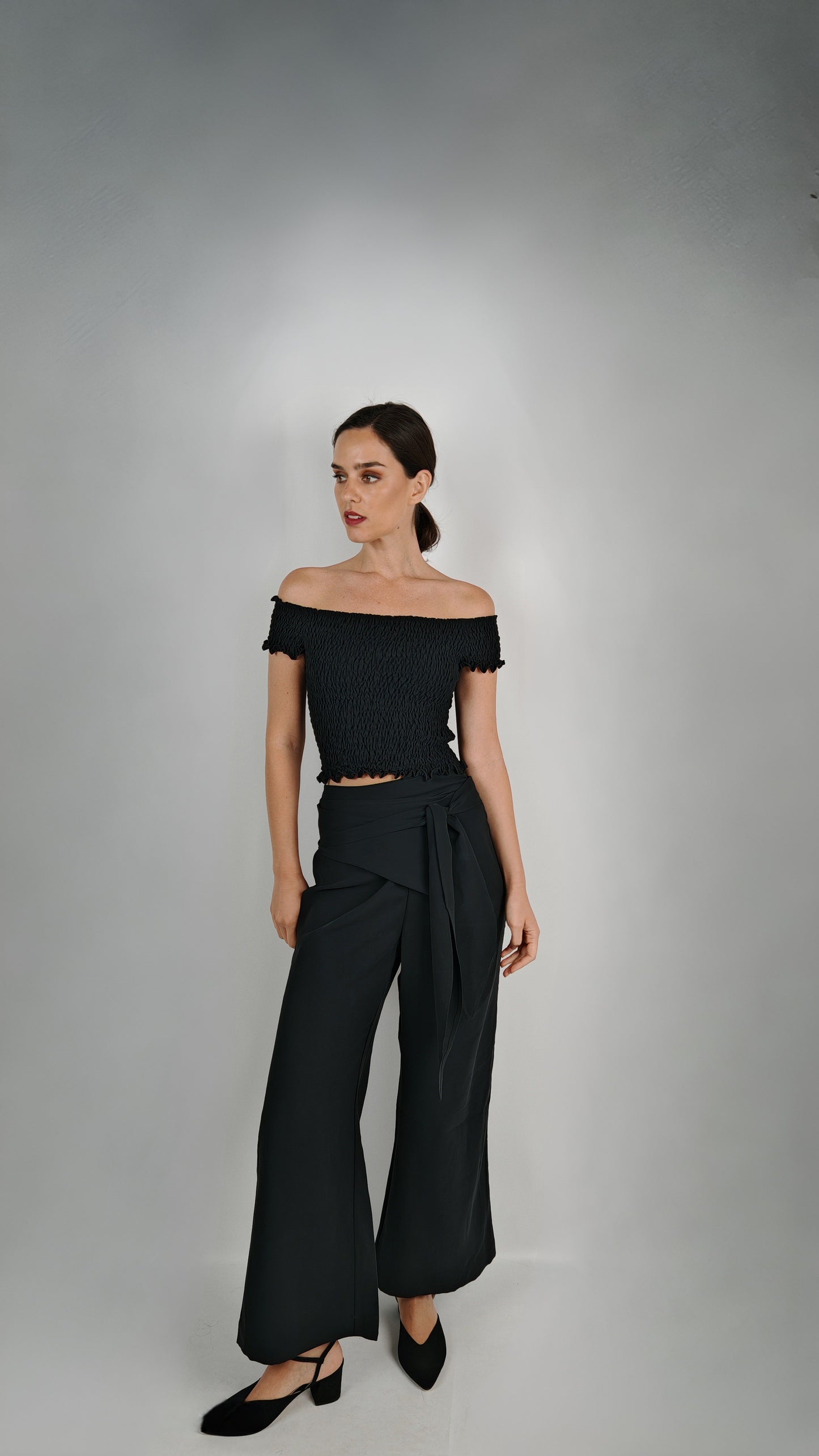 Blusa Ana Cupro Negra