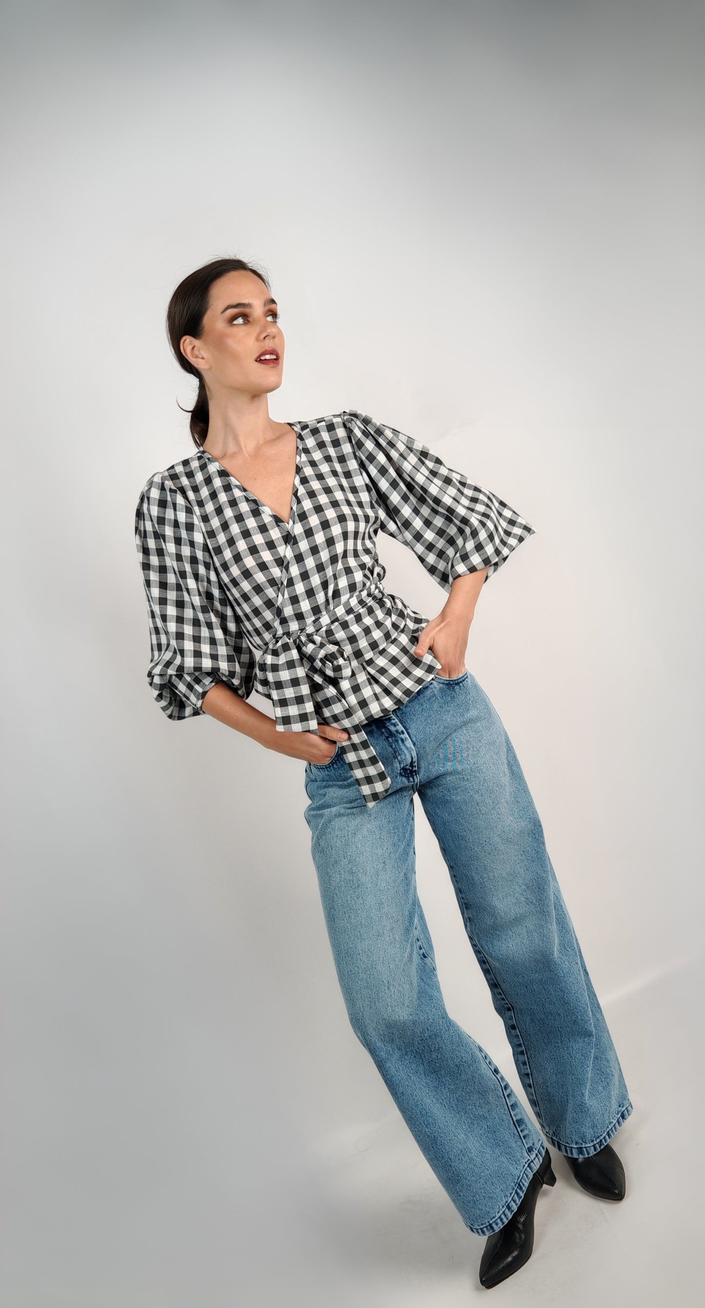 Blusa Carolina Lino Vichy