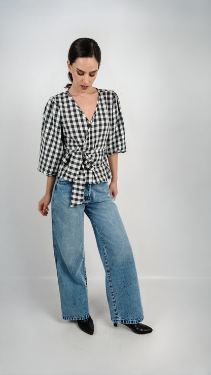 Blusa Carolina Lino Vichy