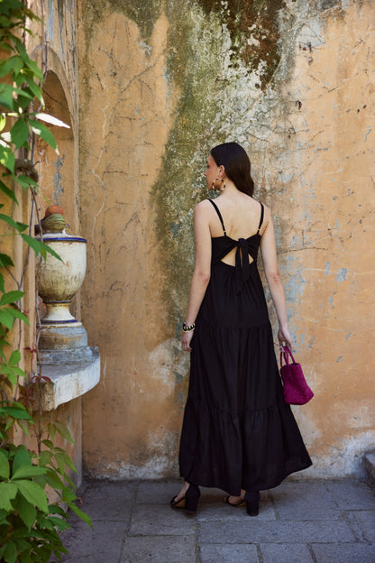 Vestido Camila Lino Negro
