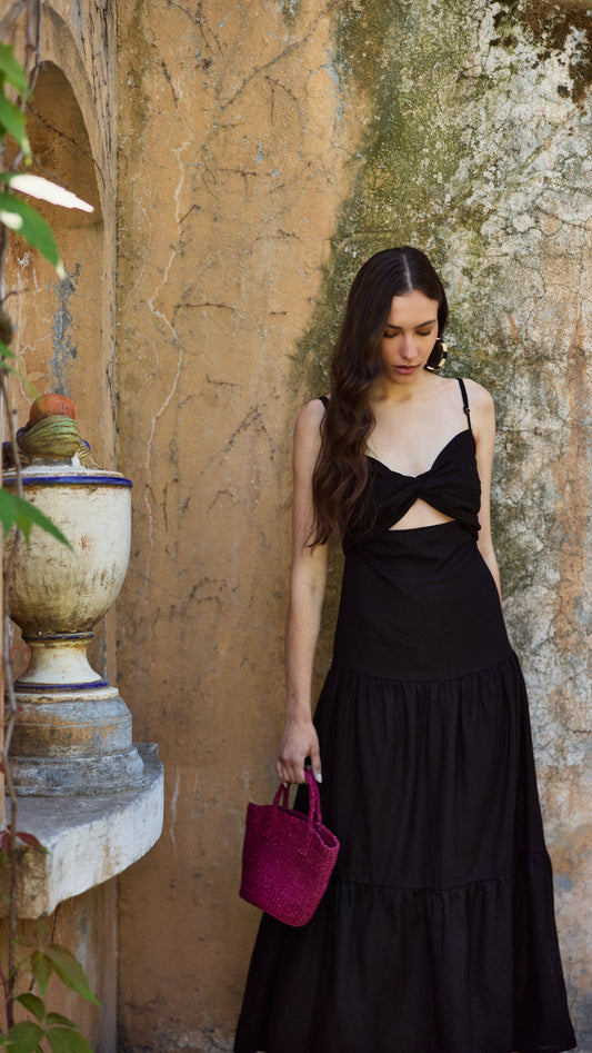 Vestido Camila Lino Negro