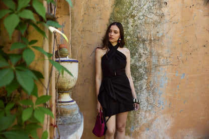 Vestido Isabel Lino Negro