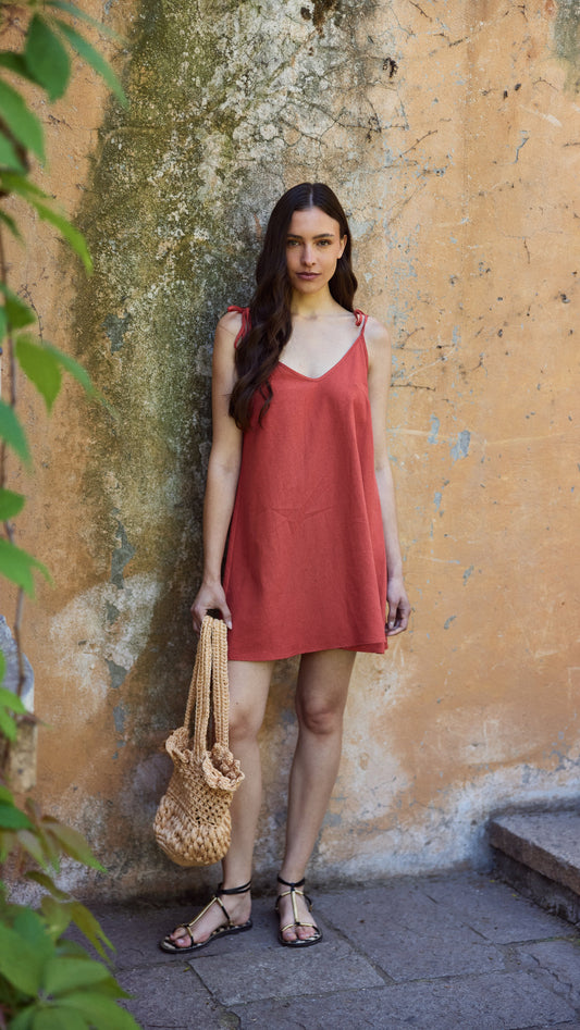 Vestido Natalia Terracota