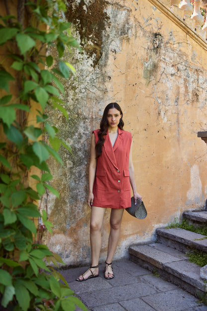 Vestido Renata Terracota