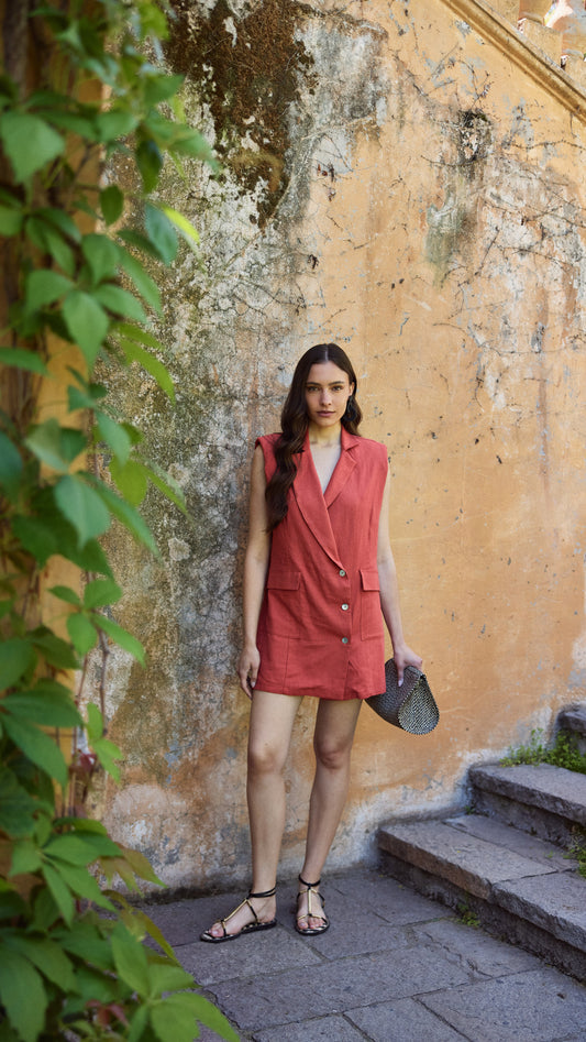 Vestido Renata Terracota