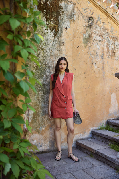 Vestido Renata Terracota