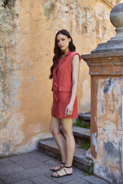 Vestido Renata Terracota