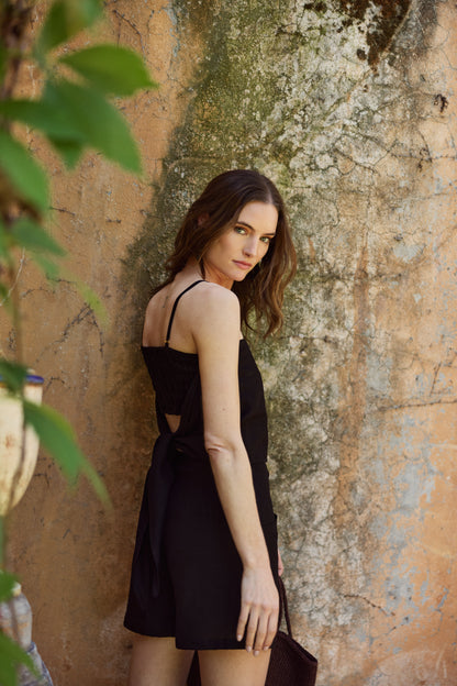 Blusa María Lino Negro