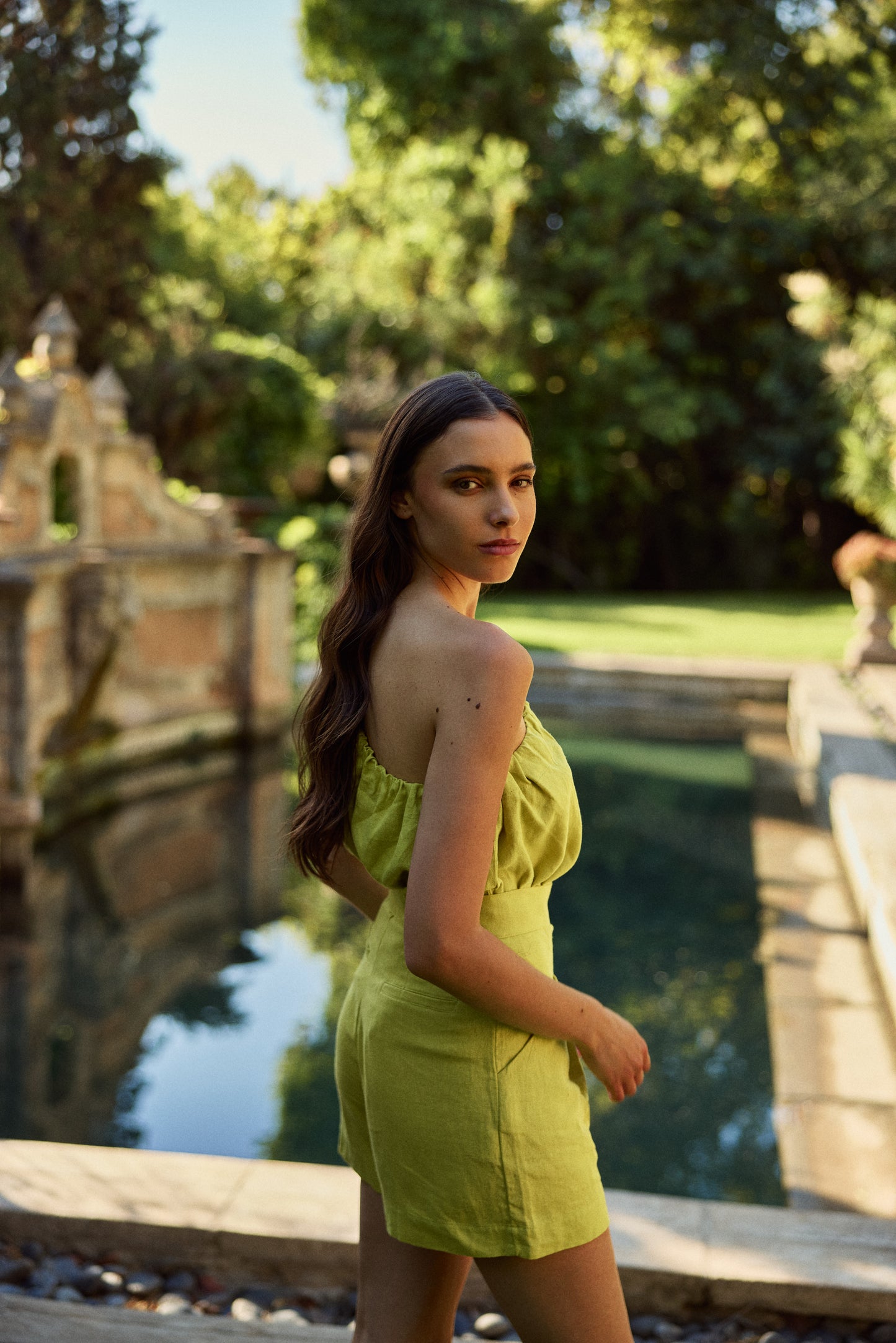 BLUSA LINO SOFIA VERDE
