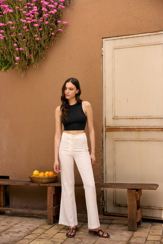 PANTALÓN LINO ESTELA CRUDO
