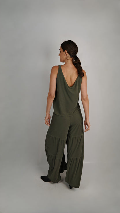 Polera Luz Verde Musgo Modal