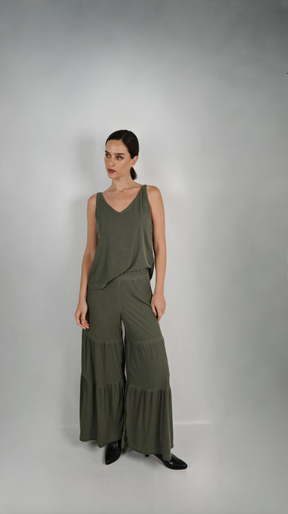 Polera Luz Verde Musgo Modal