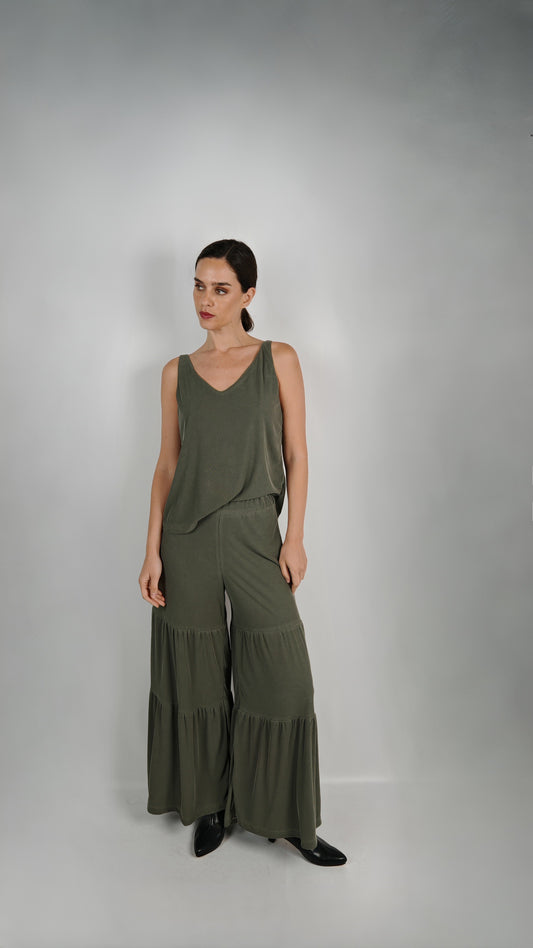 Polera Luz Verde Musgo Modal