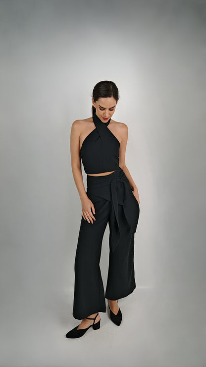 Pantalón Sara Cupro Negro