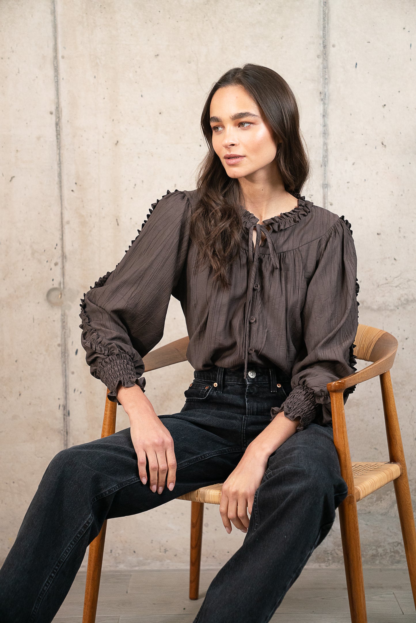Blusa Julieta Café