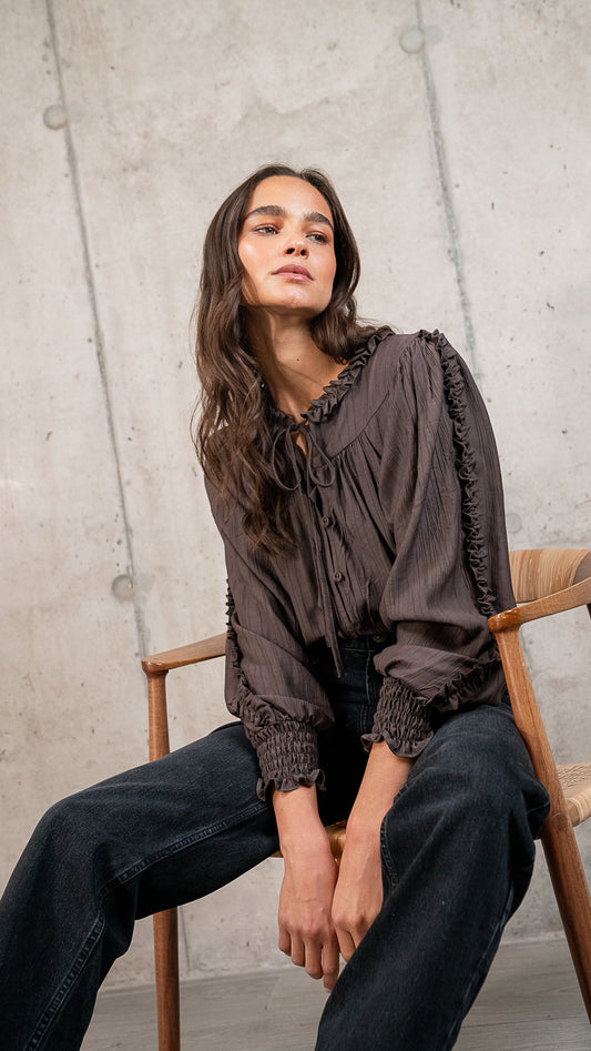 Blusa Julieta Café