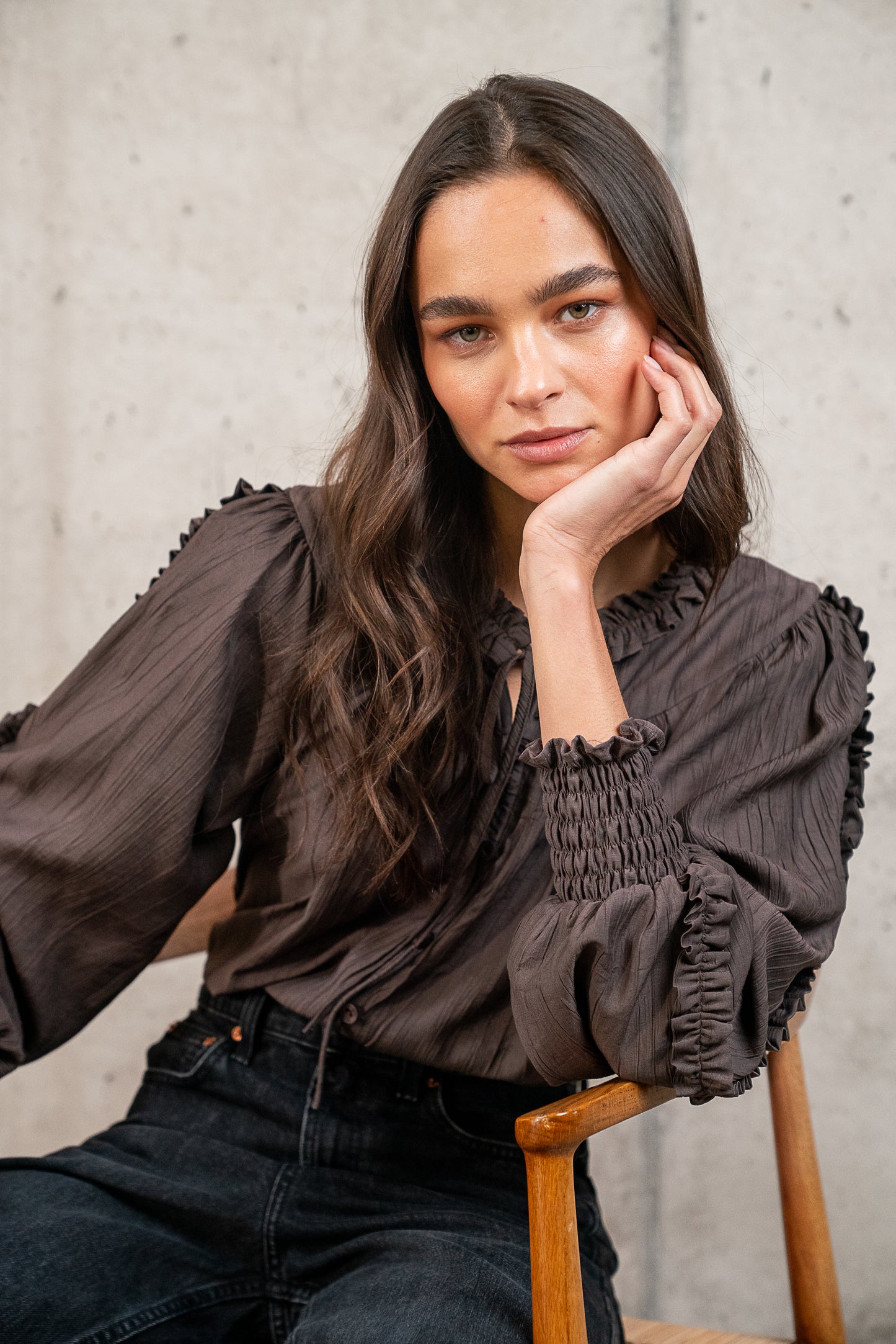 Blusa Julieta Café