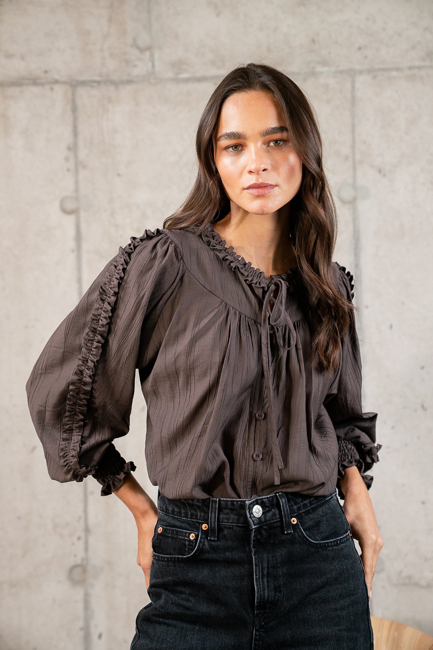 Blusa Julieta Café