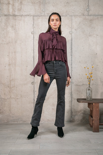 Blusa Rosa Berenjena