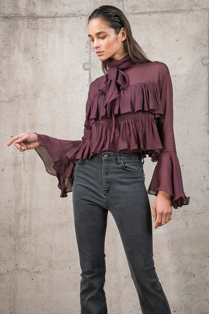 Blusa Rosa Berenjena