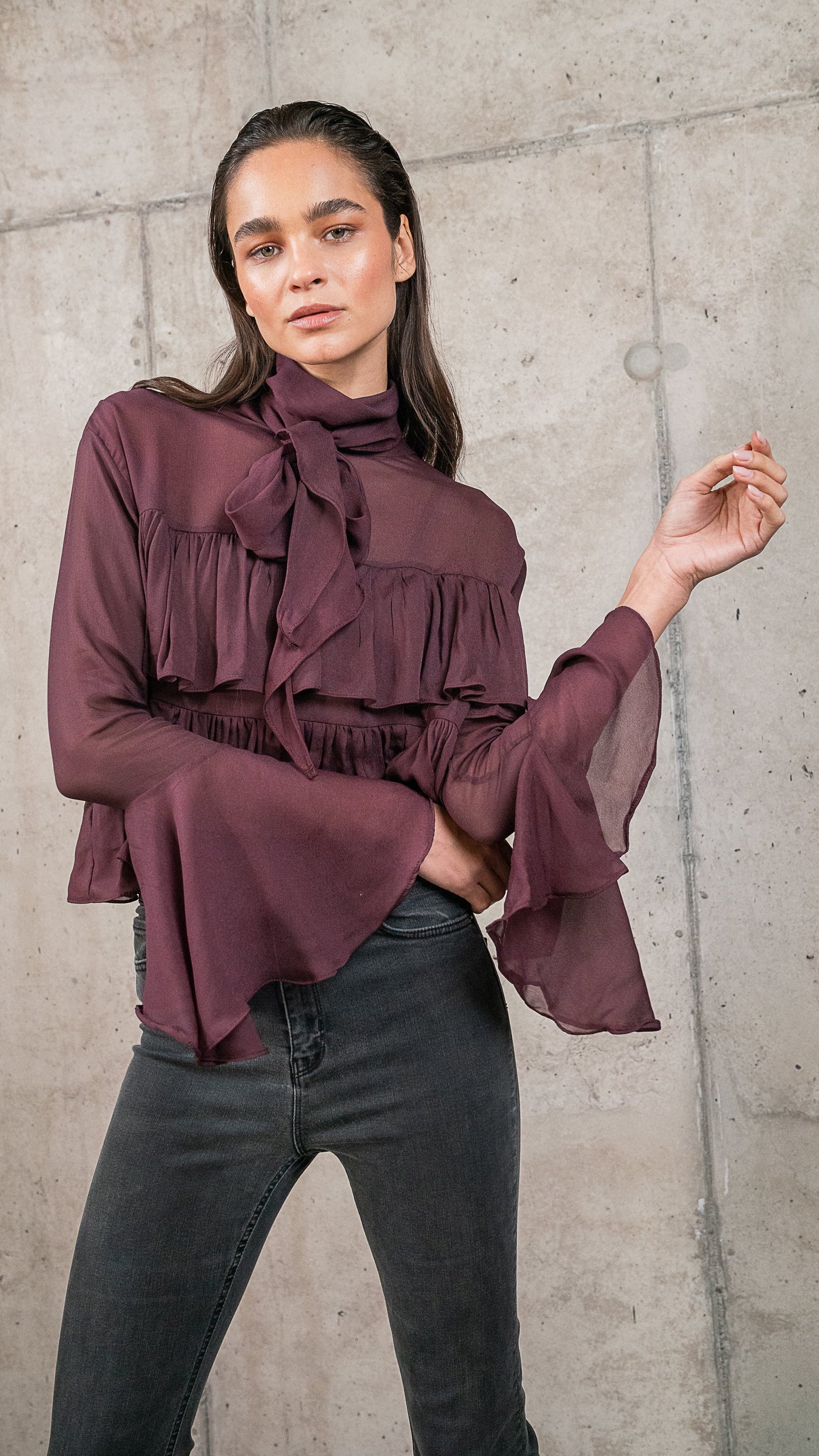 Blusa Rosa Berenjena
