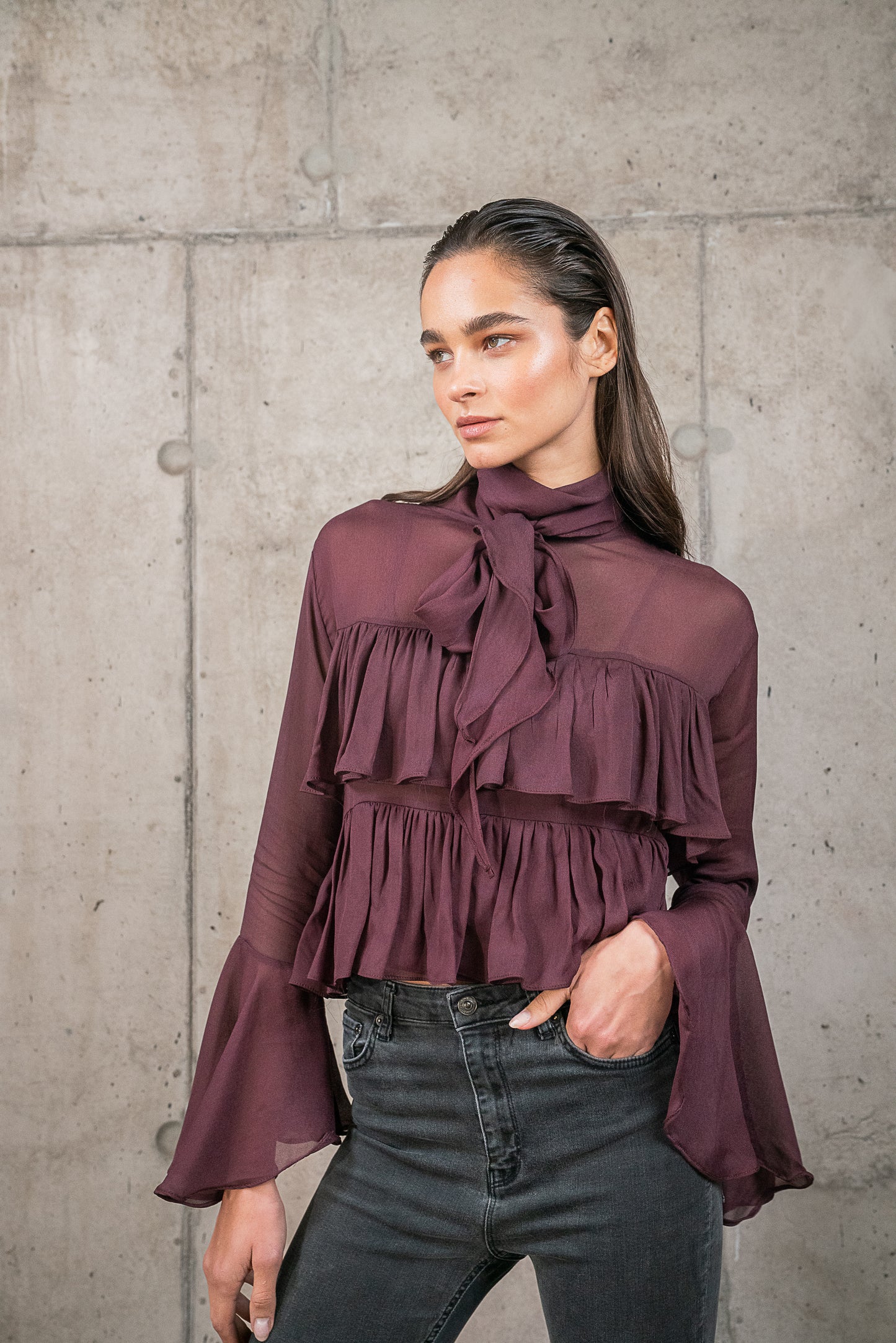 Blusa Rosa Berenjena
