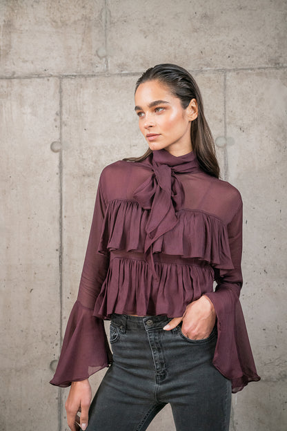 Blusa Rosa Berenjena