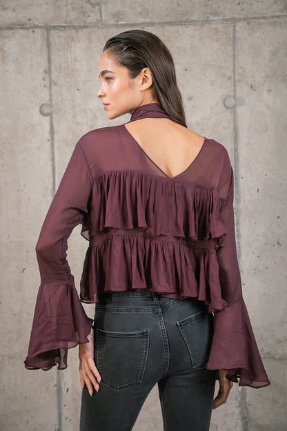 Blusa Rosa Berenjena