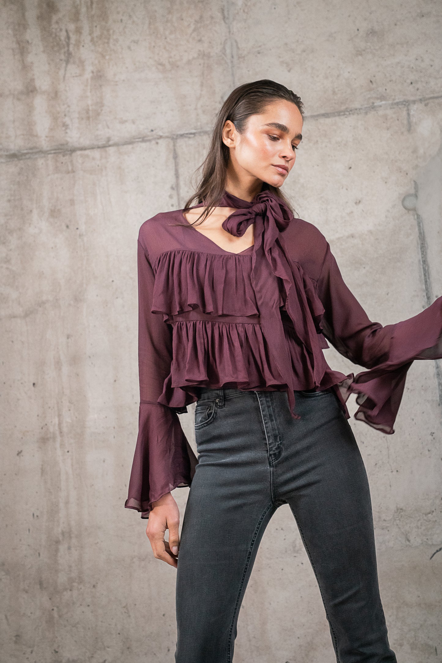 Blusa Rosa Berenjena