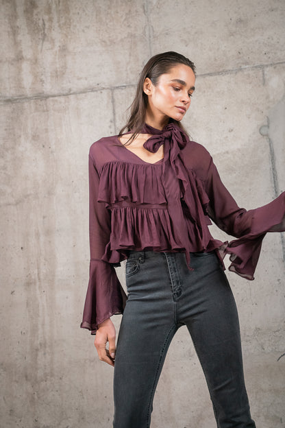 Blusa Rosa Berenjena