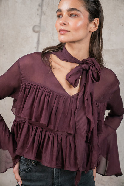 Blusa Rosa Berenjena